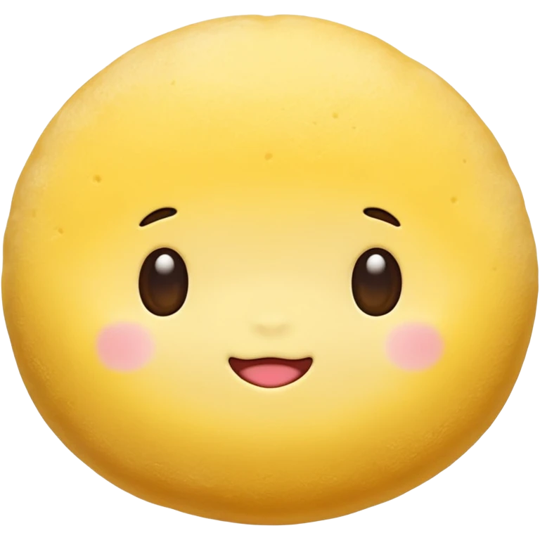 Realistic yellow mochi emoji