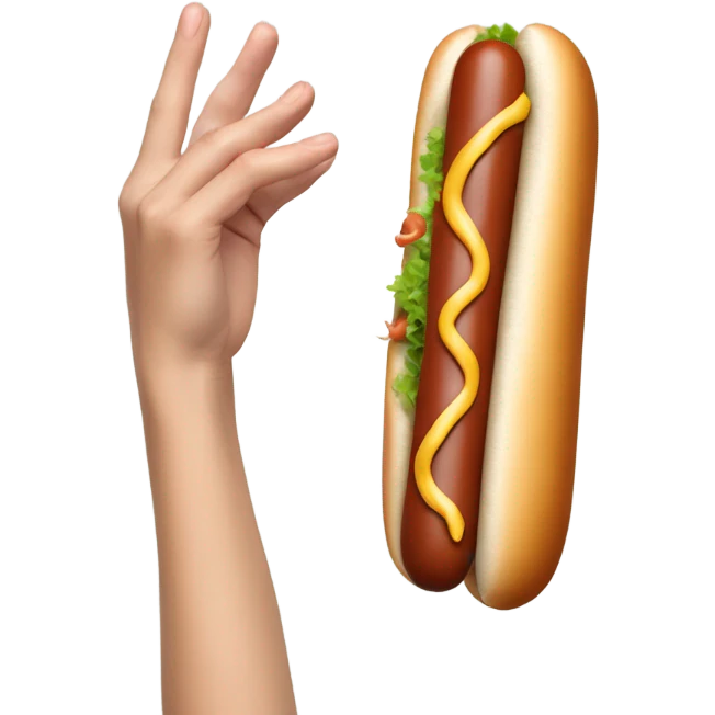 Hotdog fingers emoji
