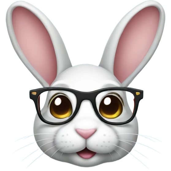 Bunny with glasses emoji