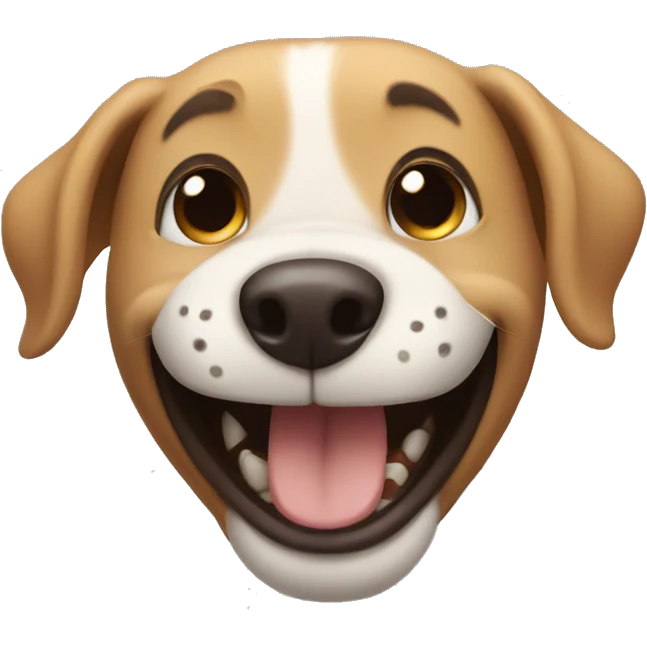 Dog is laughing  emoji
