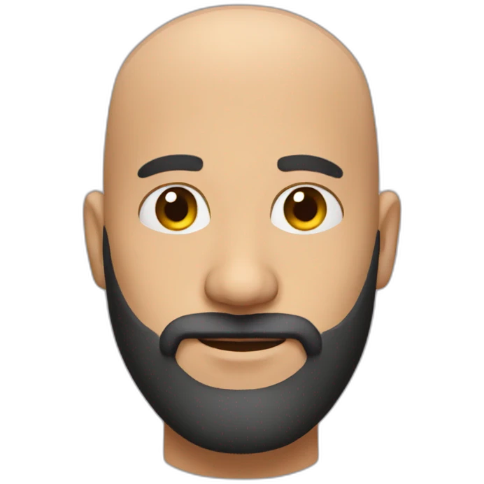 Bald guy with beard  emoji
