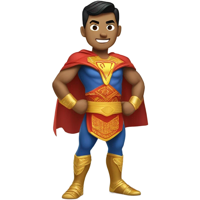 Cambodian superman emoji