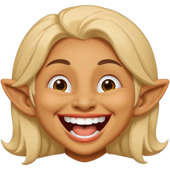 Make a women laughing women troll laughing emoji