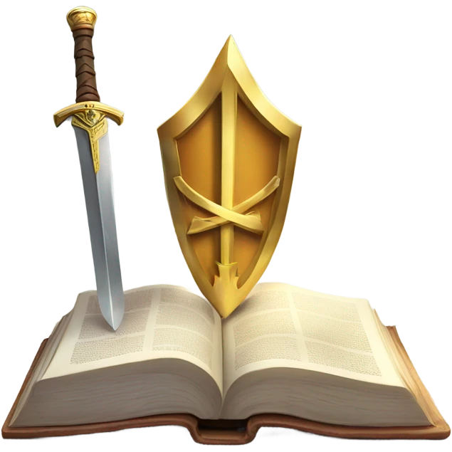 Bible with sword emoji