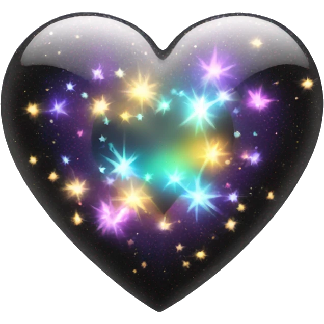 sparkling heart change color to black emoji