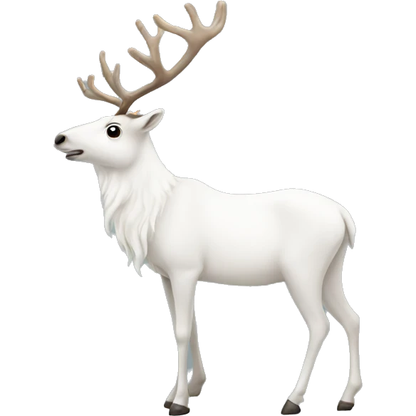 white-reindeer emoji