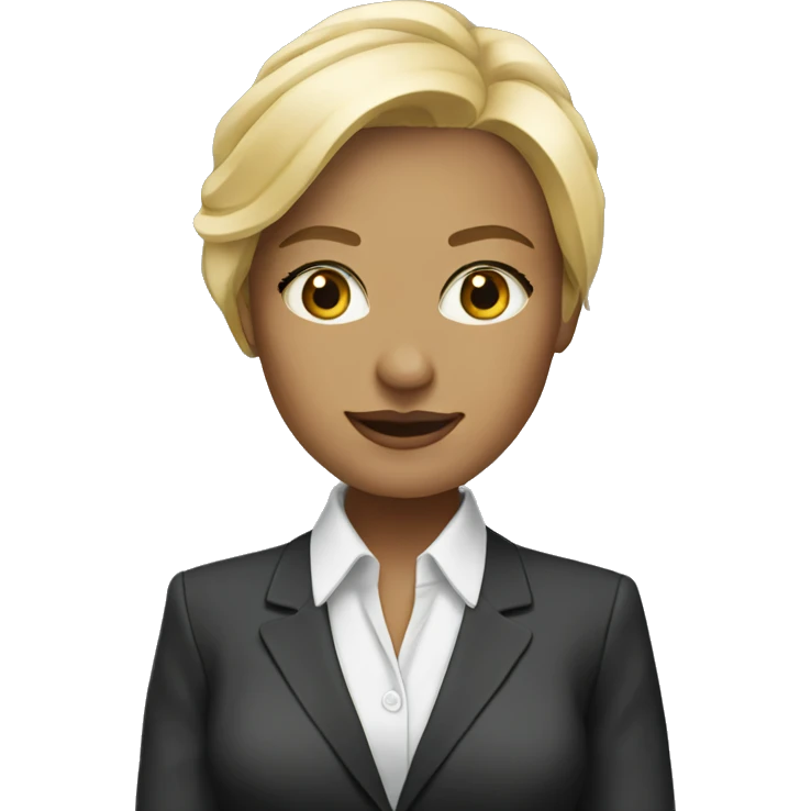 blonde in corporate wear emoji