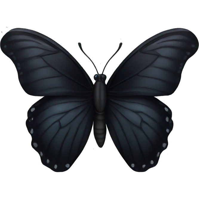 All black butterfly emoji