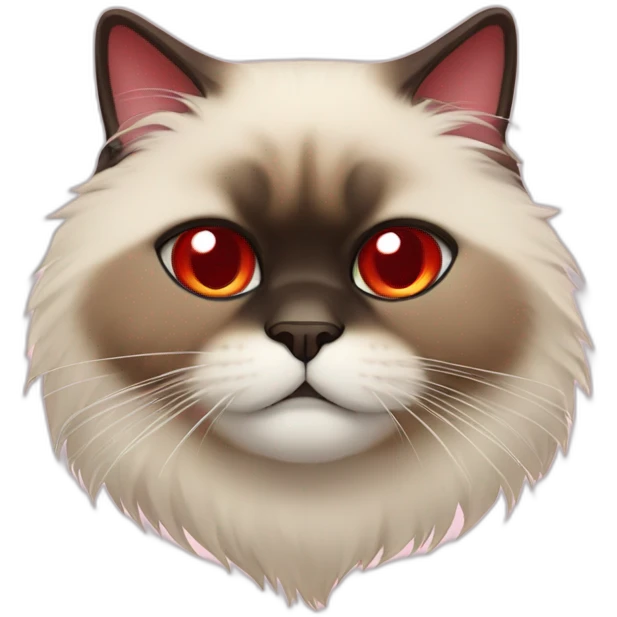 Himalayan cat in red heart emoji
