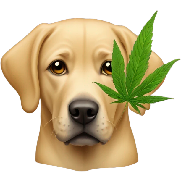 Labrador with Weed emoji