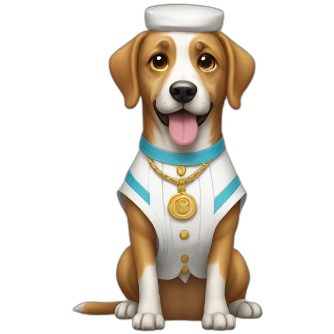 Un chien en costume emoji