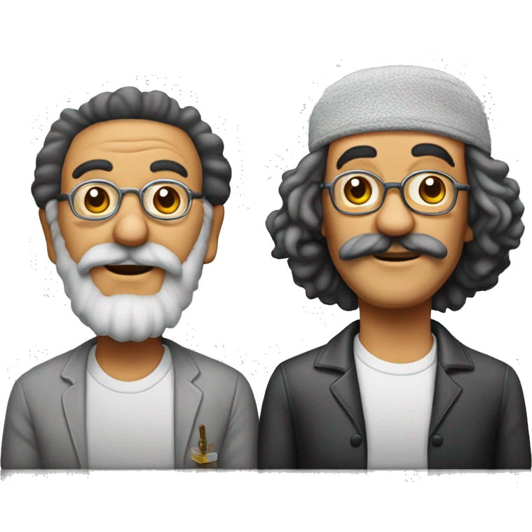 cheech and chong as college professors  emoji