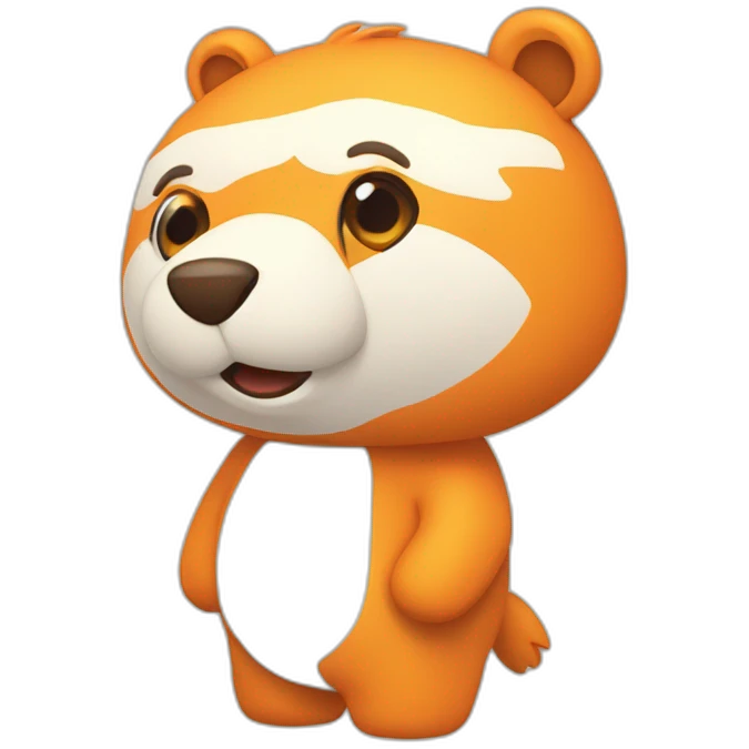 Oso naranja Conduciendo emoji