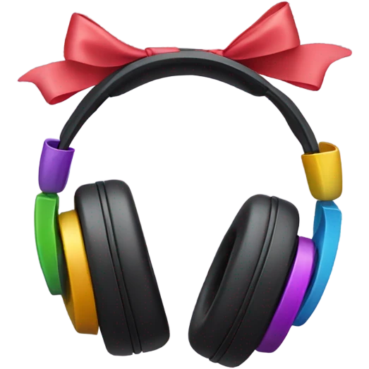 Headphones with bows on them  emoji