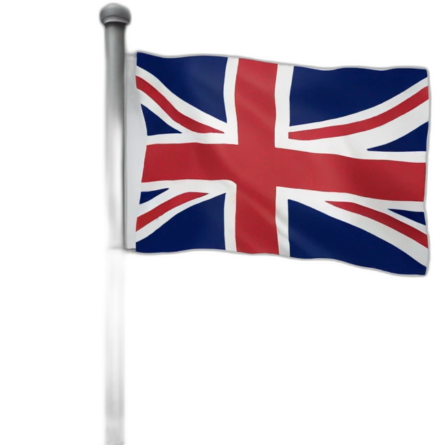 British flag on pole emoji