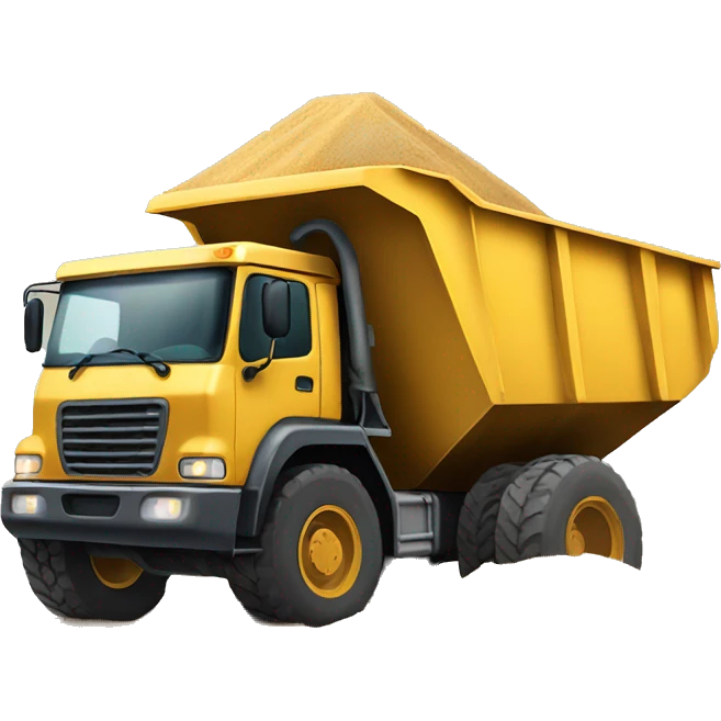 dump truck delivering sand emoji