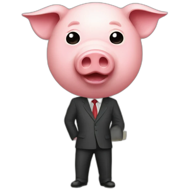 Communist Party apparatchik as a pig emoji