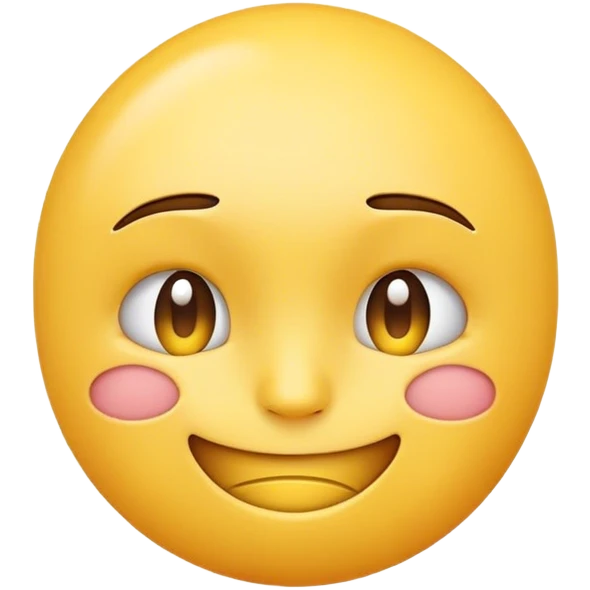 Yellow emoji that is struggling to smile emoji
