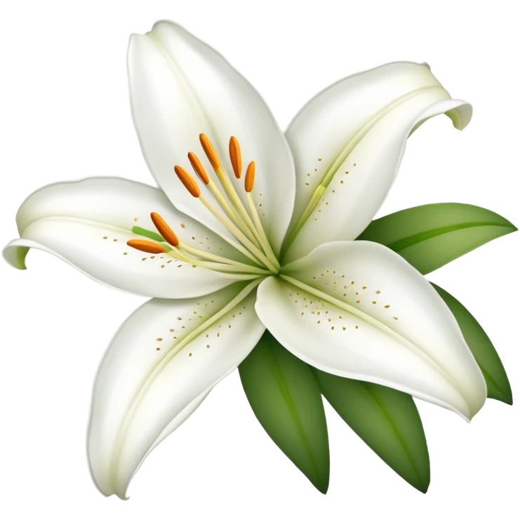 White lily flower emoji