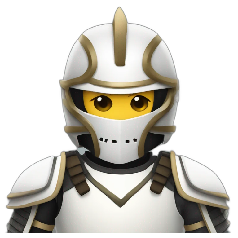 white armor samurai emoji