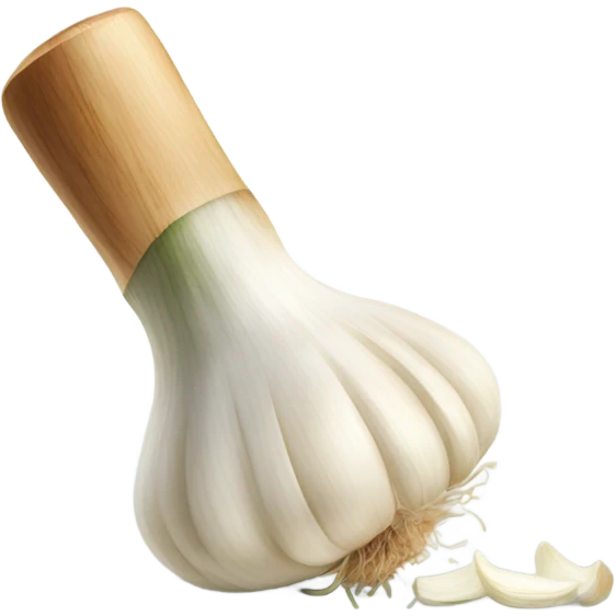 Thin razor chopping garlic  emoji
