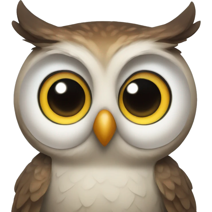 cute owl with huge eyes  emoji