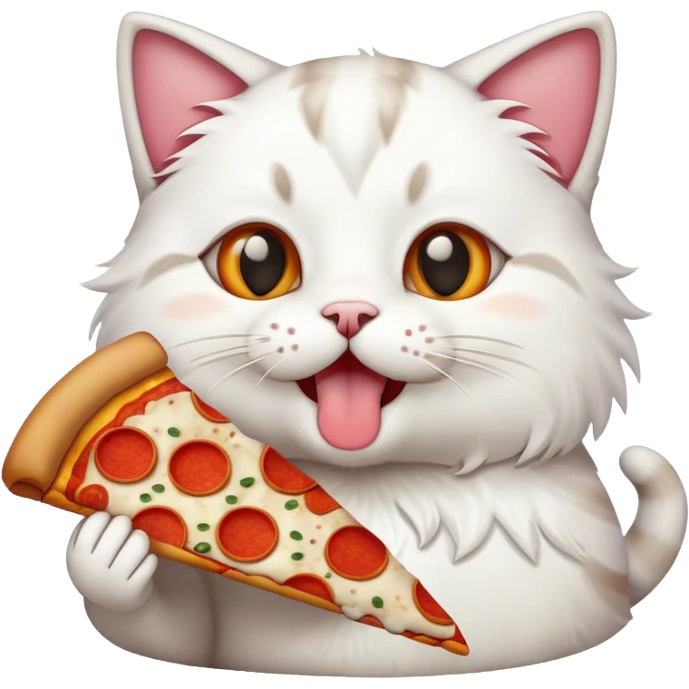 cat eat pizza emoji