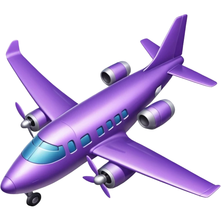 purple plane emoji