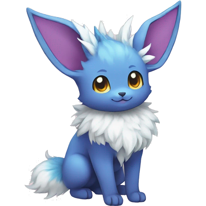 Colorful Kawaii Eeveelution-Cute-Pokémon-fusion full body emoji