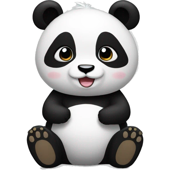 Panda saying bey emoji