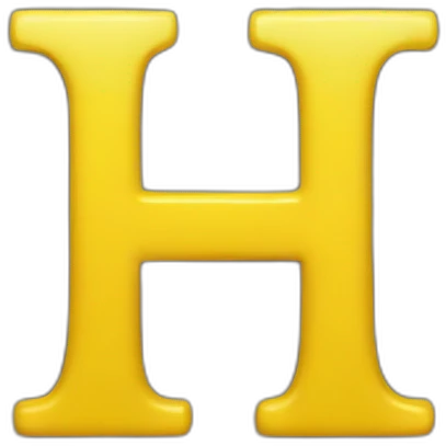yellow letter H emoji