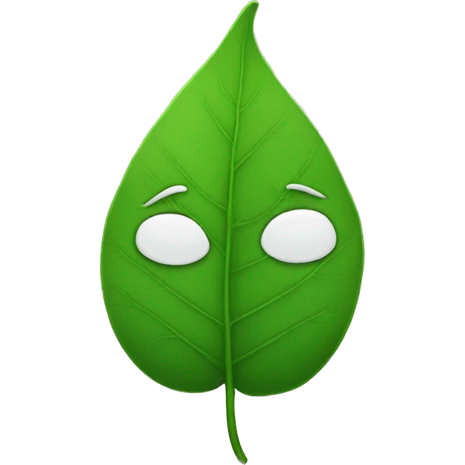 sad leaf emoji