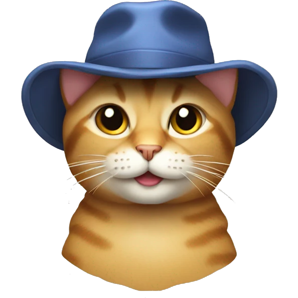 Cat with hat emoji