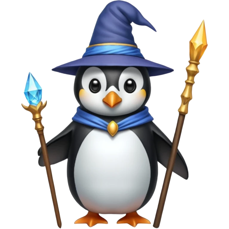 A penguin wizard emoji