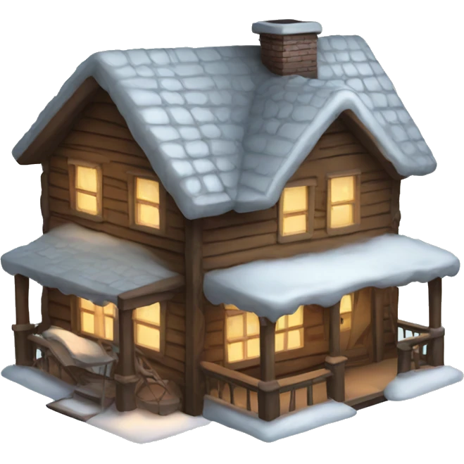 Cozy winter house  emoji