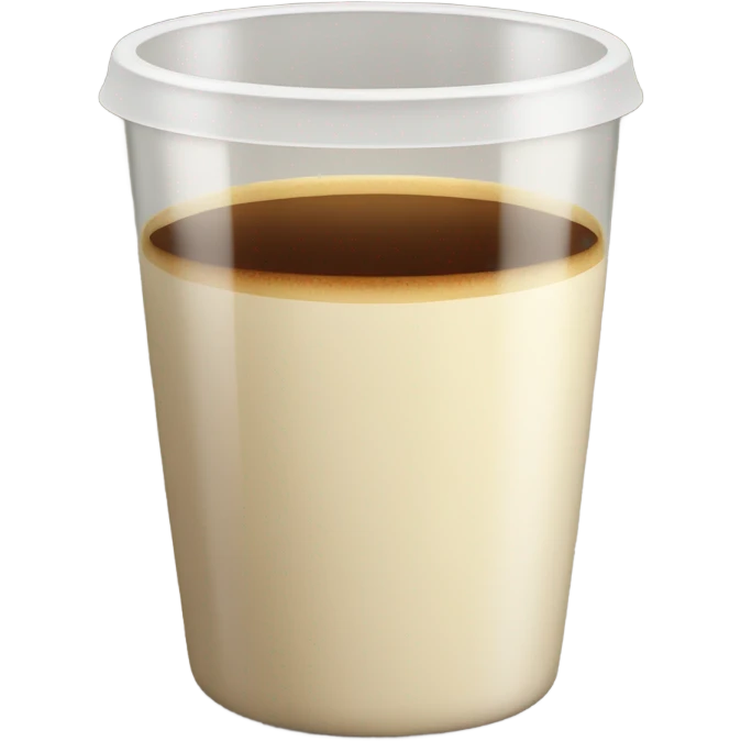 raf coffee in a glass cup light cream color emoji