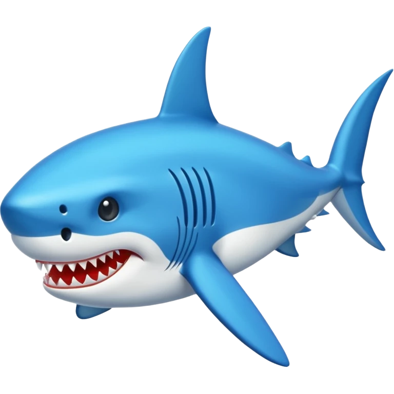 Un tiburón con zapatos azules emoji