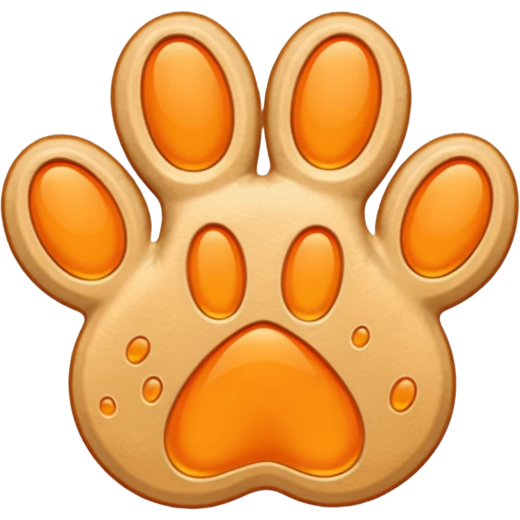 a very light pale pastel orange #FFDBBB pawprint emoji