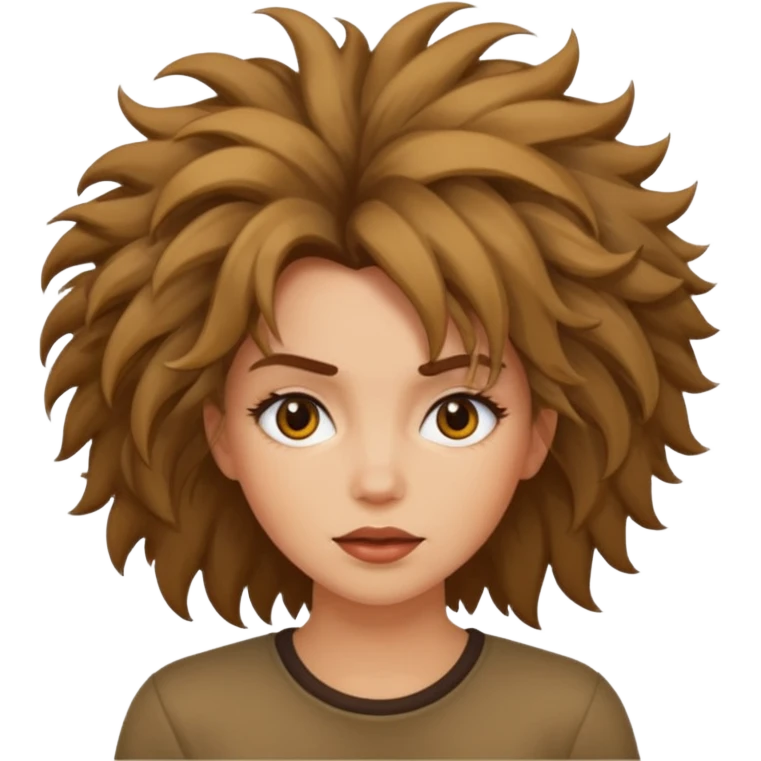 woman with crazy hair emoji