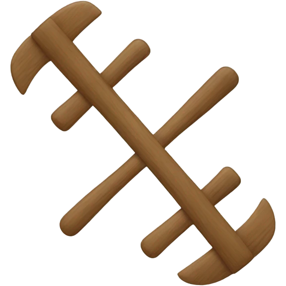 Two overlapping paddles crossed together emoji