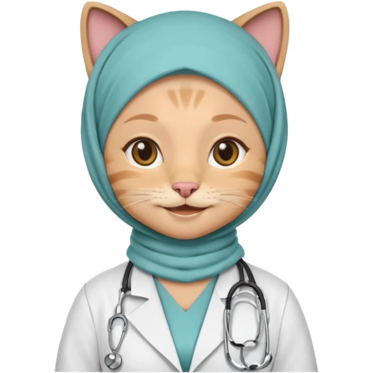 hijab cat doctor emoji