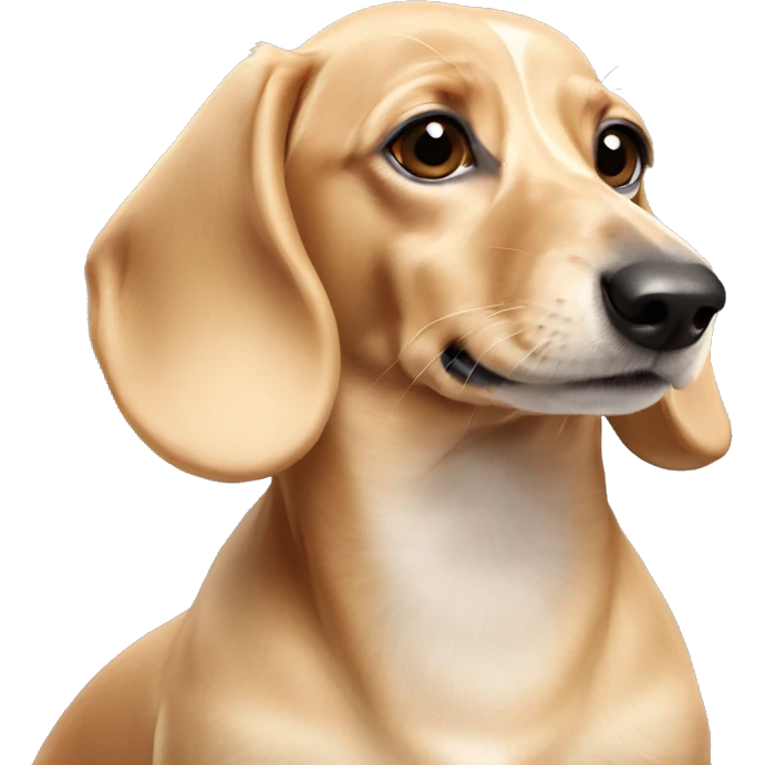 English cream dachshund emoji
