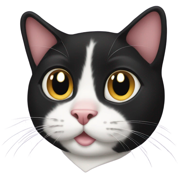 Tuxedo cat heart eyes  emoji