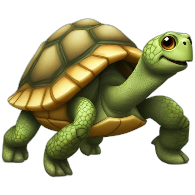 Araigner sur une tortue emoji