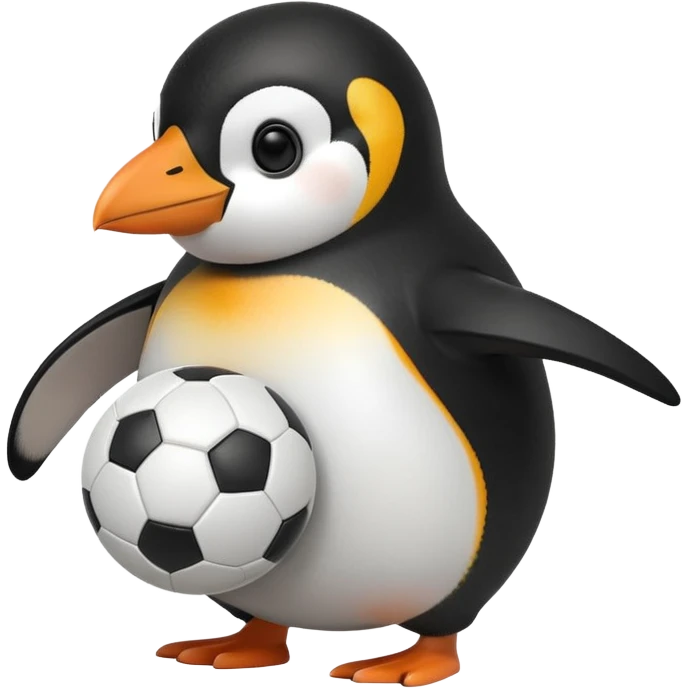 a penguin playing football emoji