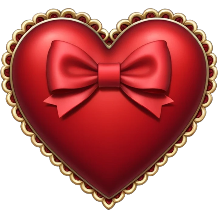 heart with a bow, goth emoji
