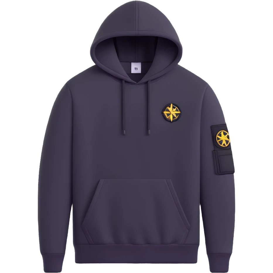 Stone Island hoodie with arm patch emoji