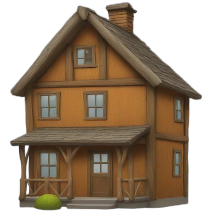 Woody house emoji
