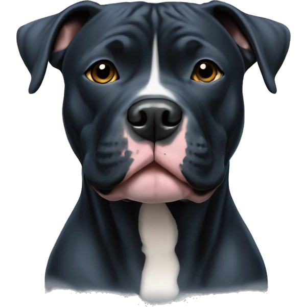 Black and blue staffordshire pit bull  emoji