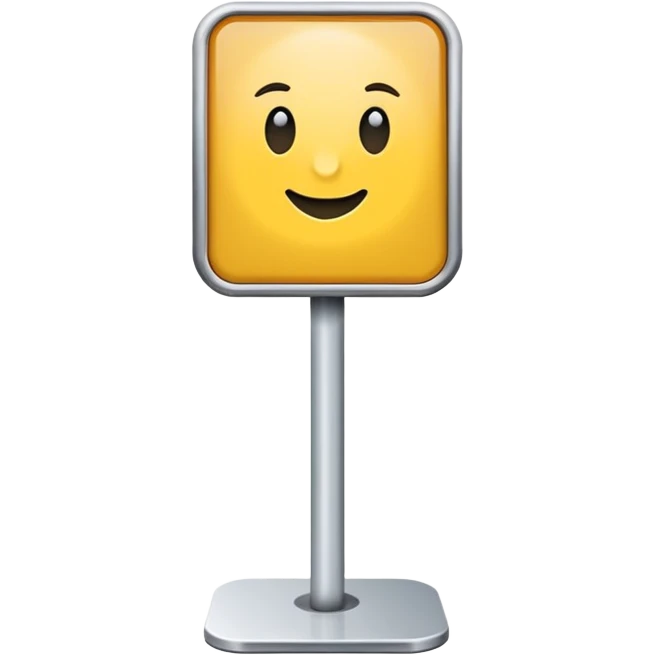 Ein klassisches Werbeschild oder Plakat auf einem Ständer. emoji